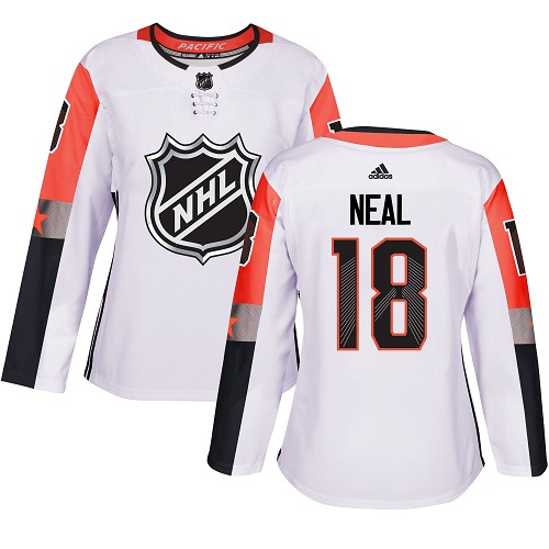 Adidas Vegas Golden Knights #18 James Neal White 2018 All-Star Pacific Division Authentic Women Stitched NHL Jersey